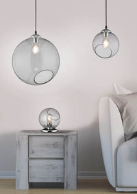 Lampada a Sospensione da Interno  E27 in Metallo Cromo