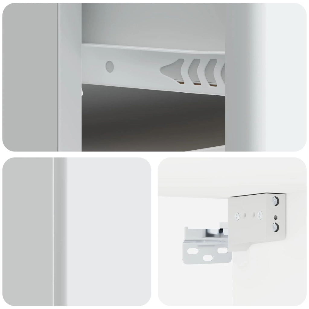 Mobiletto da notte a muro con cassetto Bianco 34,5 x 33 x 20 cm 899105