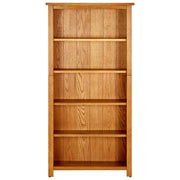 Libreria a 5 Ripiani 70x22x140 cm in Legno Massello di Rovere 331736