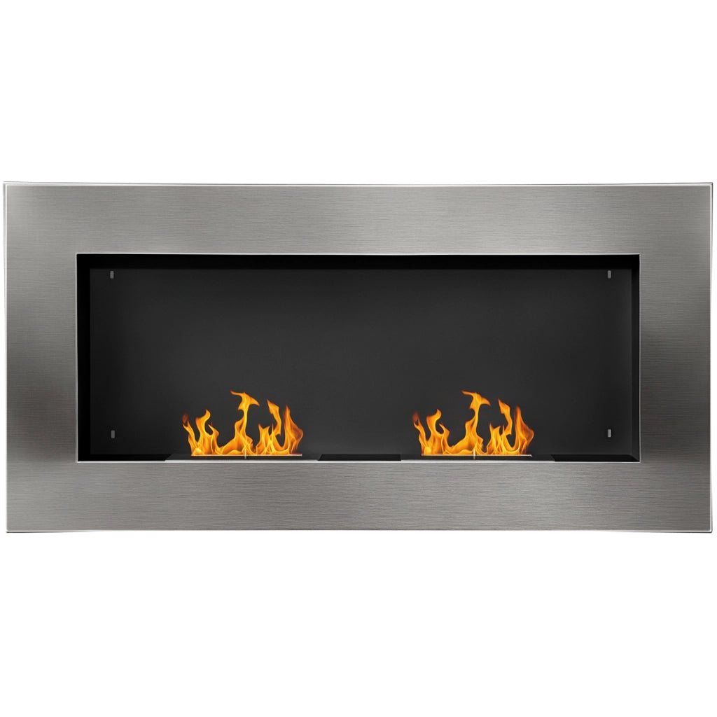 Camino a Bioetanolo da Parete ¨C zephmum ¨C Acciaio Inox 110x54x14cm