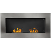 Camino a Bioetanolo da Parete ¨C zephmum ¨C Acciaio Inox 110x54x14cm