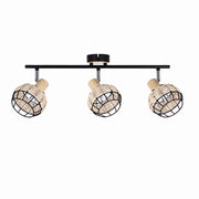 Plafoniera Candellux Tajga metallo nero/beige 3xE14