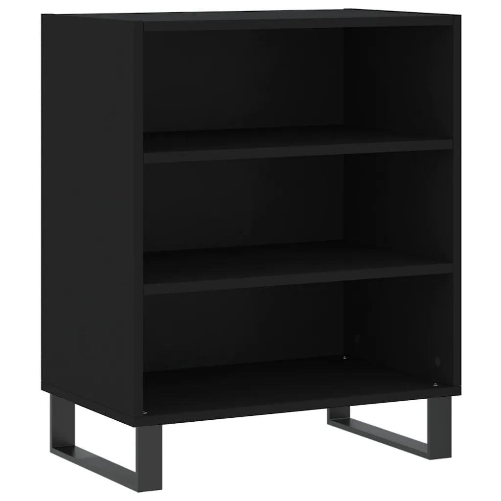 Credenza Nera 57x35x70 cm in Legno Multistrato