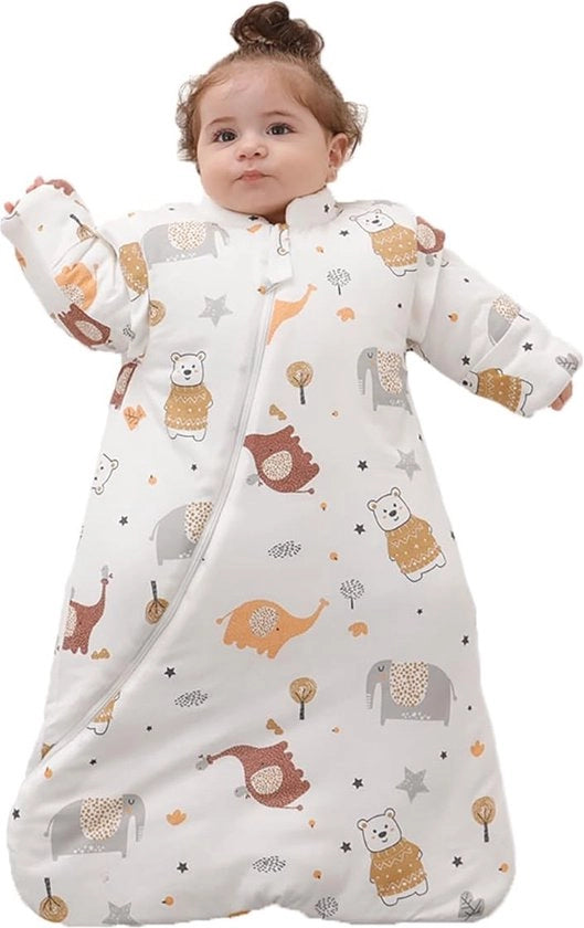 Sacco di Soggiorno Caldo per Bambini - Coperta Portatile per Infradito e Crescita - Design Jungle