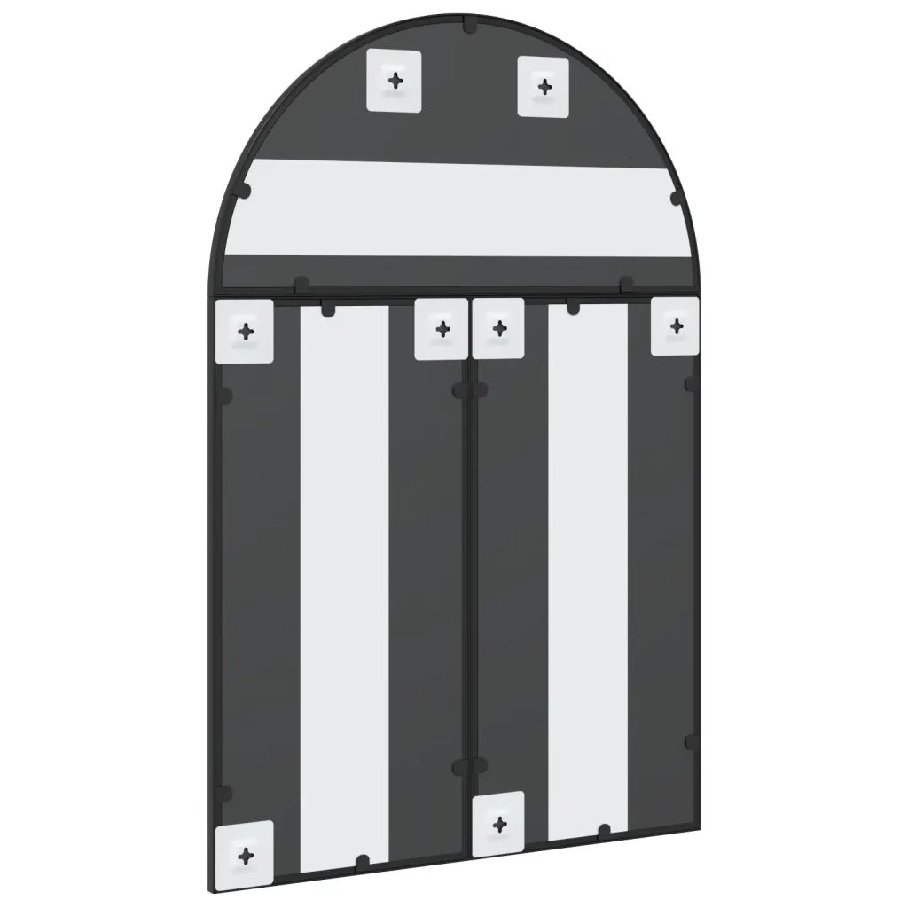 Specchio da Parete | Specchio decorativo Nero 60x90 cm Arco in Ferro