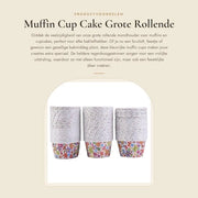 Accessori per forno - Cupcake - 100 pezzi - Supporto rotolante - Disegno arcobaleno - Accessori da forno - Alta qualità - Forme a cupcake
