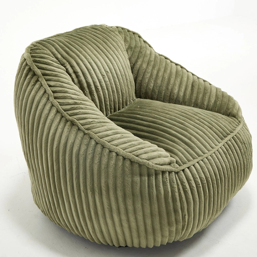 Divano Sacco ¨C Minimal ¨C in velluto floccato grigio chiaro