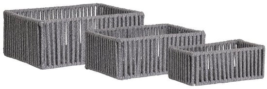 Set di 3 contenitori di organizzazione - contenitori di stoccaggio - contenitori di organizzazione - tessuto/metallo duraturo - 162,126 cm x 101,214 cm x 26,313,6 cm