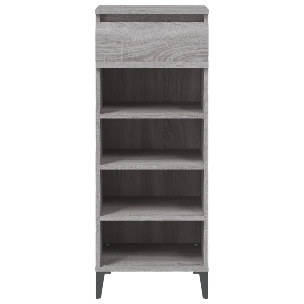 Scarpiera-Scaffale per scarpe Grigio Sonoma 40x36x105 cm in Legno Multistrato 863290