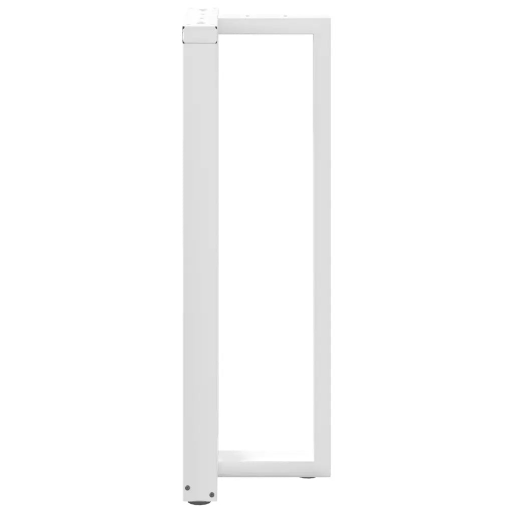 Gambe per tavolo da bar a forma di T 2 pz bianche 50x35x(110-111) cm in acciaio 4013101