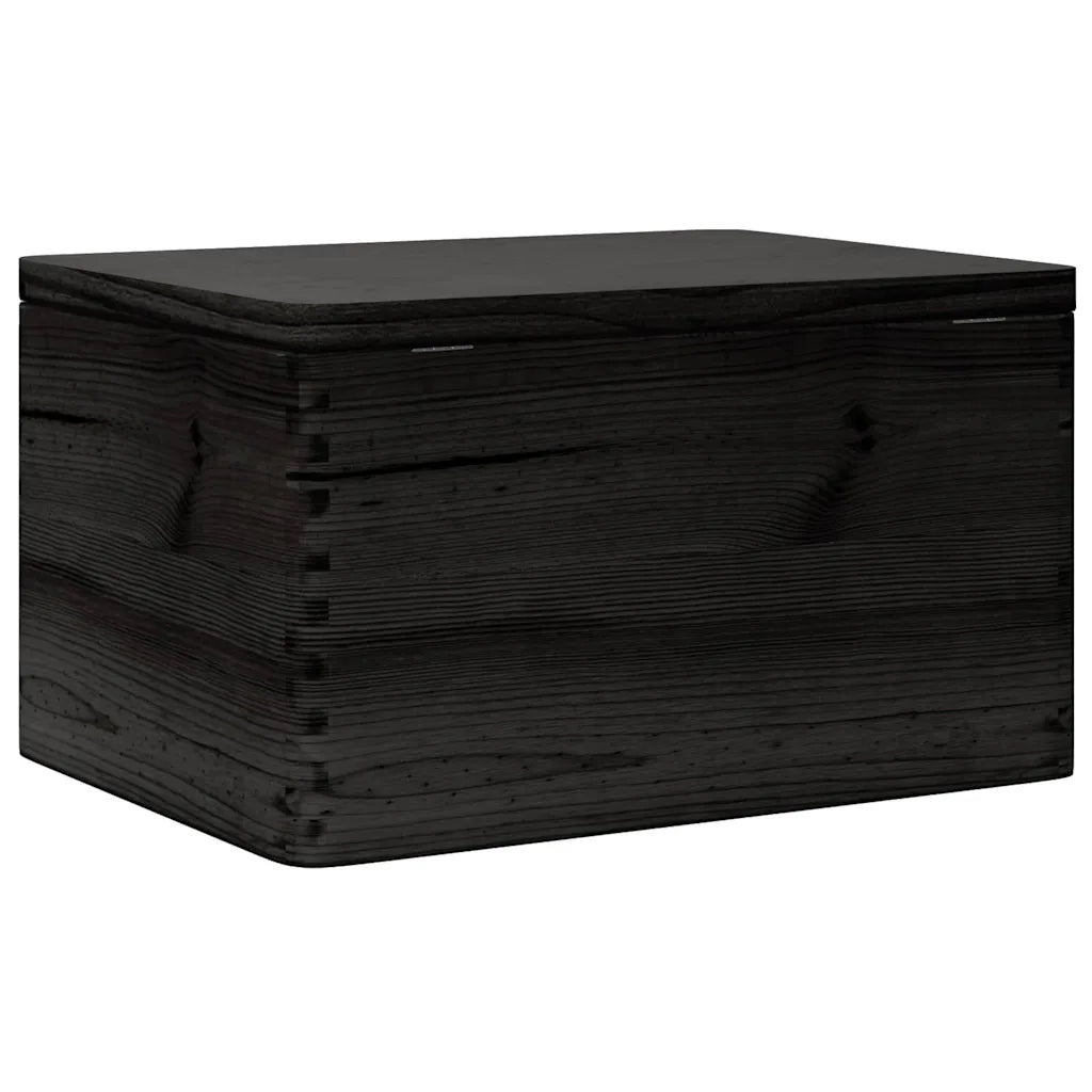 Scatola in Legno con Coperchio Nero 40x30x23cm in Legno di Pino CFW7306997