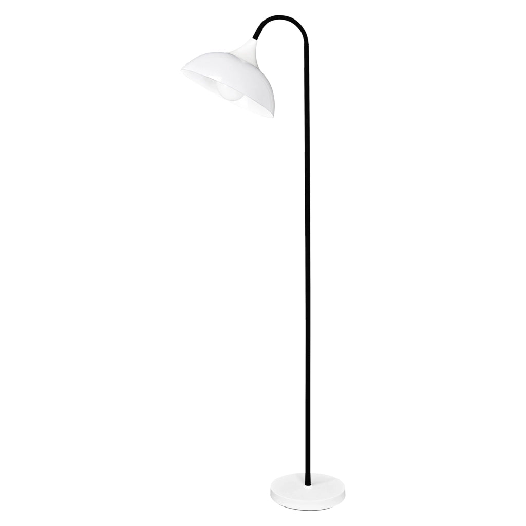 Piantana Contemporanea Swan Metallo Nero Acrilico 1 Luce E27