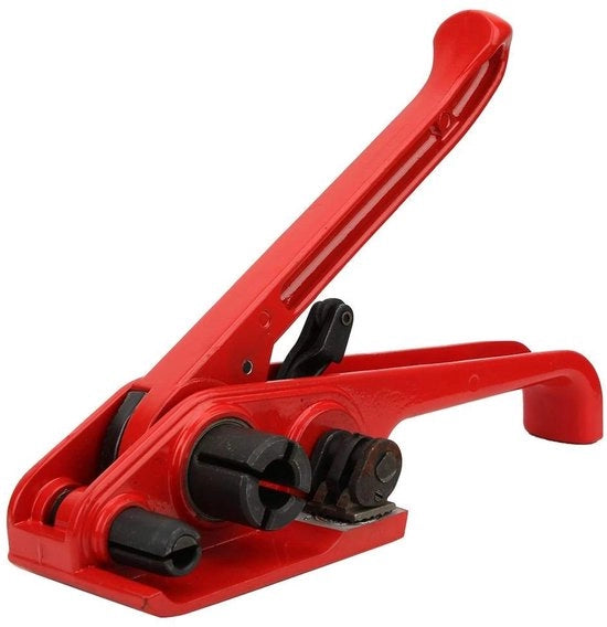 Otturatore a mano per sigillatura - Attrezzo per sigillatura a mano - Attrezzo per legatura - Tagliatore di sigillatura - Adatto per nastro PP/PET da 16~19 mm - Acciaio resistente - Macchina di imballaggio