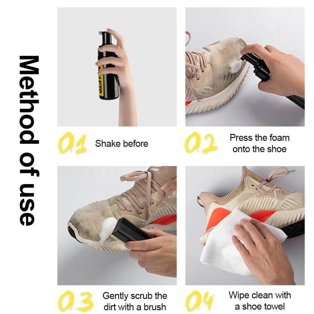 Trade Shop - Schiuma Detergente Per La Pulizia Di Scarpe Sneaker Cleaning Senza Risciacquo -