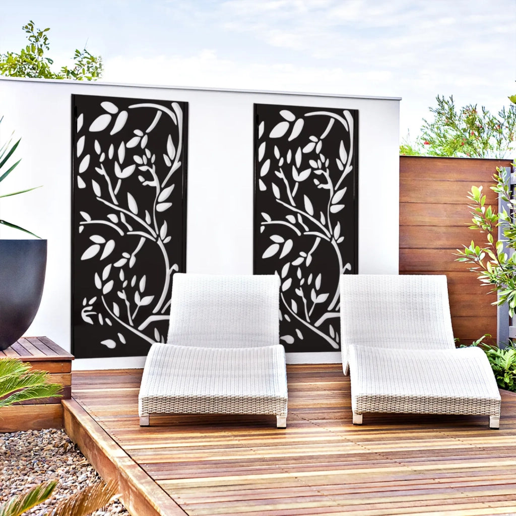 IDMarket - Pannello decorativo universale 150 x 50 CM LIS nero opaco