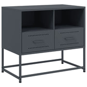 Mobile TV multimediale mensola TV credenza TV sala da pranzo soggiorno camera da letto 68 x 39 x 60,5 cm acciaio antracite 02_0026404