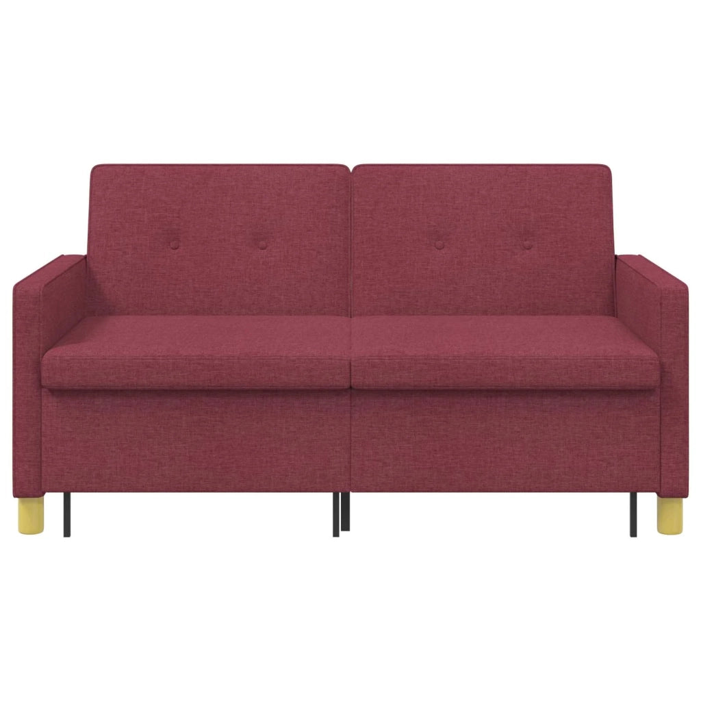 Divano Letto Estraibile Rosso Vino Tessuto