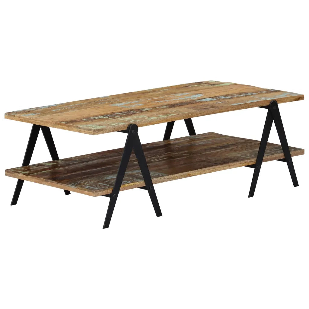 Tavolino da CaffÃ¨ 115x60x40 cm in Legno Massello di Recupero cod mxl 21678