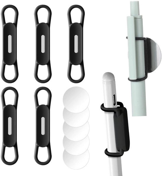 4-pack Oste per penne magnetiche, Oste per penne magnetiche nere, Oste per penne magnetiche in silicone, Oste per penne magnetiche per frigorifero, scrivania, lavagne bianche e superfici metalliche.