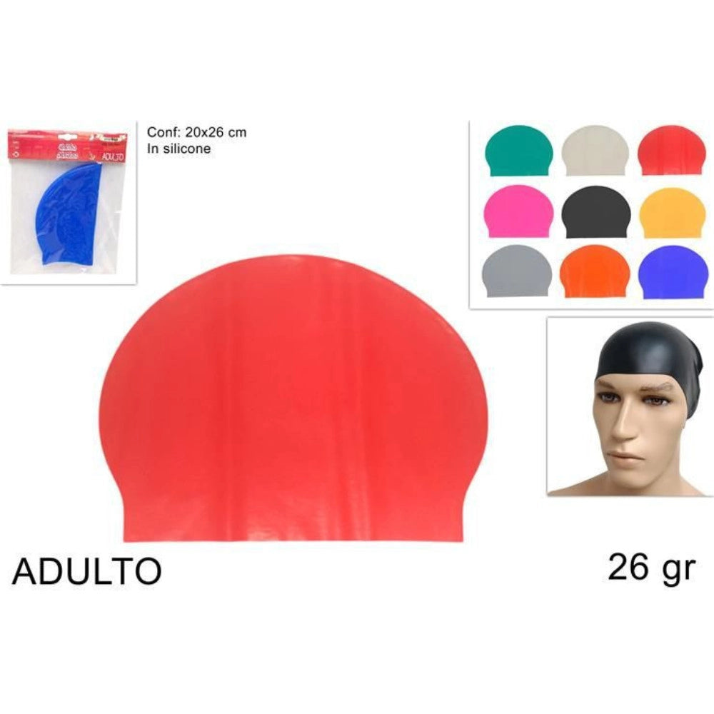 Trade Shop - Cuffia Piscina Silicone Adulto Elastico Impermeabile Nuoto Sport -
