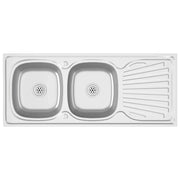 Lavello da cucina a doppio lavello lavello da cucina da incasso lavello da incasso per interni domestici argento 120 cm acciaio inox 02_0002434