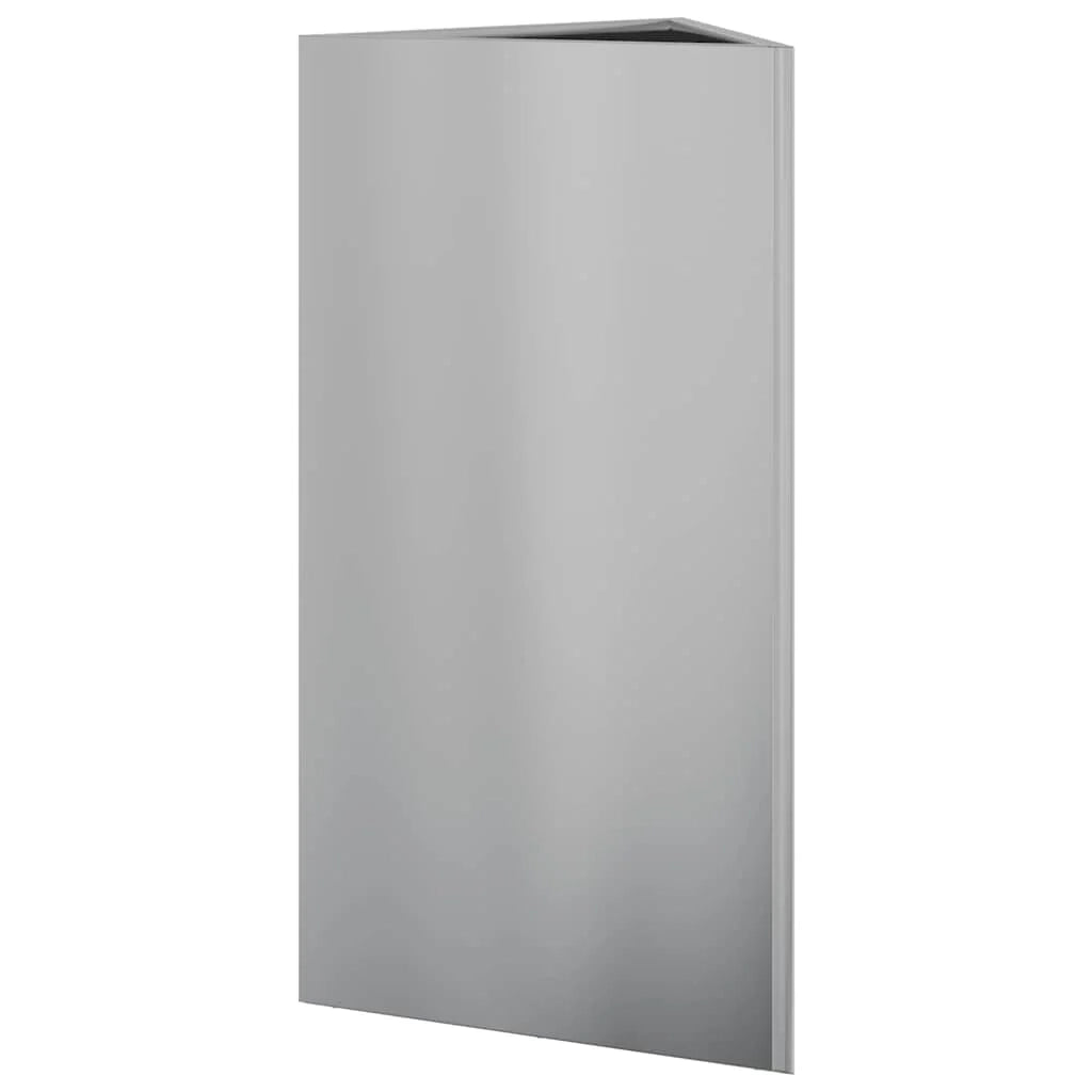 Fioriera rialzata per piante fiori giardino terrazze set da 2 triangolare 40 x 34,5 x 70 cm acciaio zincato argento 02_0039102