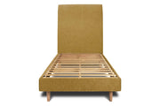 Letto 90x190 cm con testata imbottita - Tessuto Tela opaca