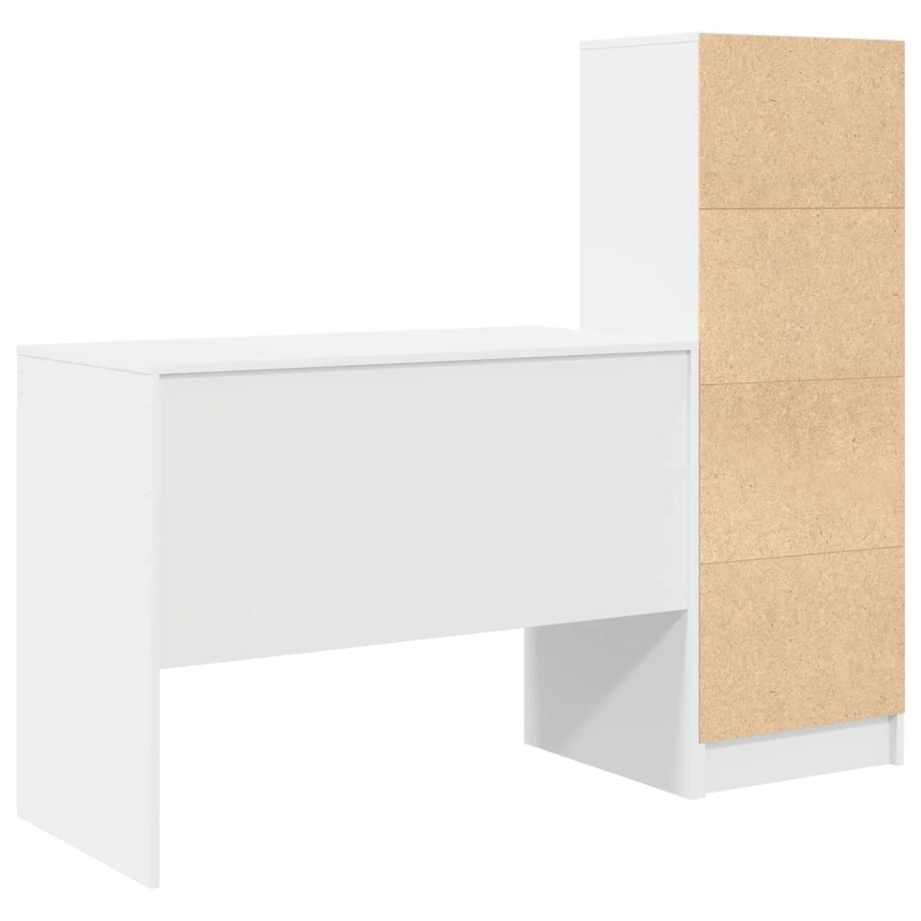 Scrivania con cassetto 2 pcs Bianco 3337369
