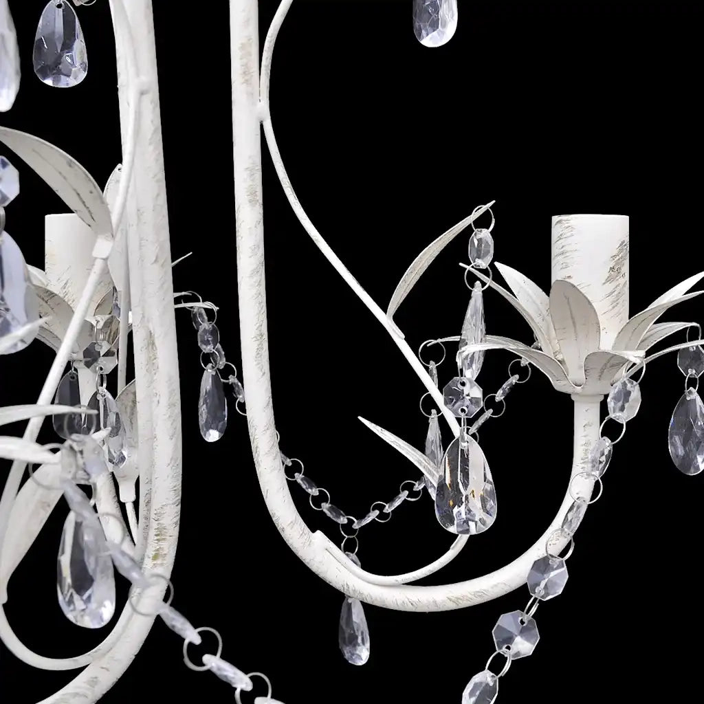 Lampadario da Soffitto Cristallo Elegante Bianco CFW3286949