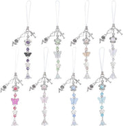 Charms per Telefono cellulare - Set da 8 pezzi - Caratteri Vipera e Fiore - Acrilico e Metallo - Per DIY - Lanyard per Telefono cellulare