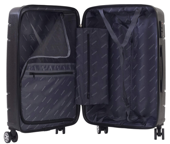 Trolley Valigia Bagaglio a Mano Rigida in Polipropilene 4 Ruote TSA Ravizzoni Cuba Libre Nera