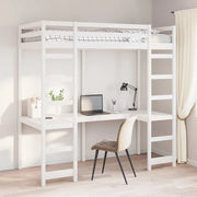 Struttura per letto soppalco Bianco 90 x 200 cm Pino massello 3414551
