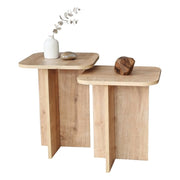 Meduno, Tavolino da Salotto Modulabile, 40x40x50h cm Marrone Rovere