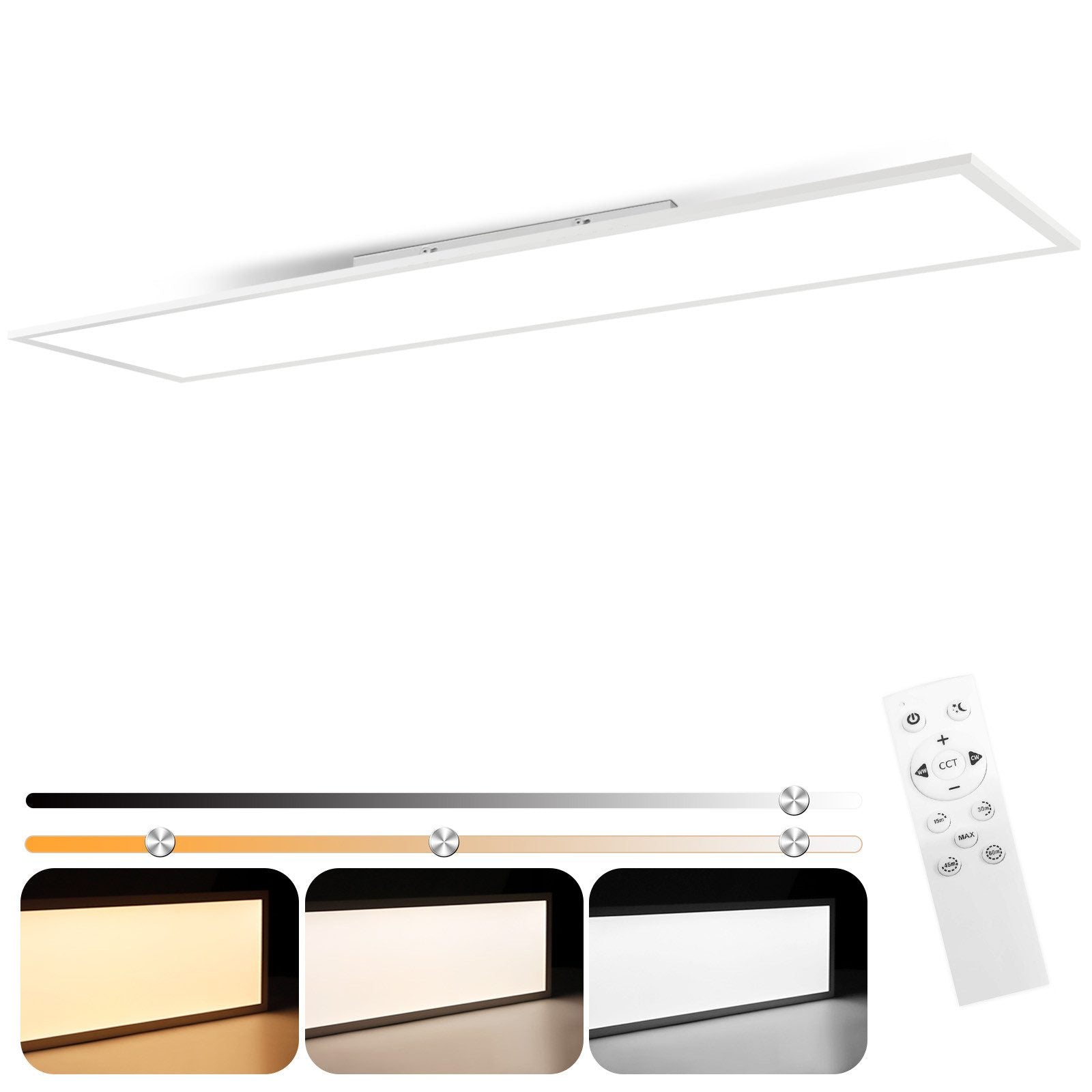 ZMH Lampada da soffitto plafoniera LED bianca dimmerabile telecomando per soggiorno ufficio