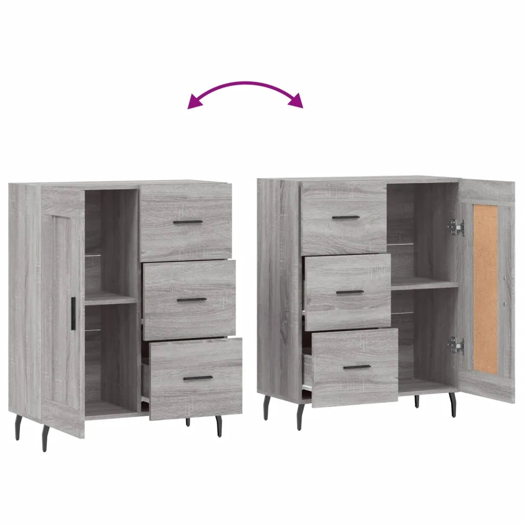 Credenza | Madia | Buffet da pranzo | Armadio da pranzo Grigio Sonoma 69,5x34x90 cm in Legno Multistrato