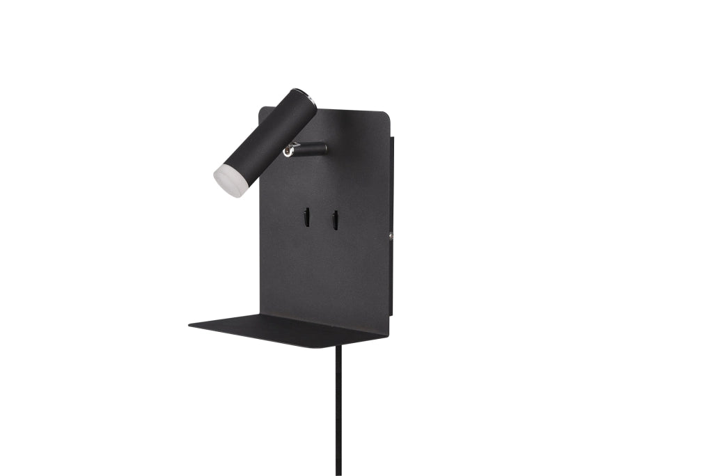Applique da Interno a LED in Metallo Nero Opaco