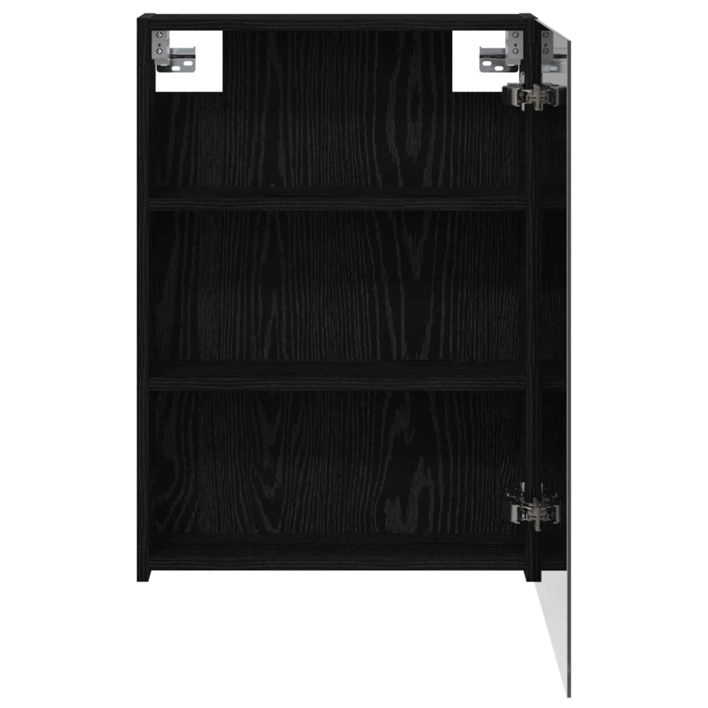 Mobiletto per specchio da bagno Rovere Nero 50 x 14,5 x 70 cm