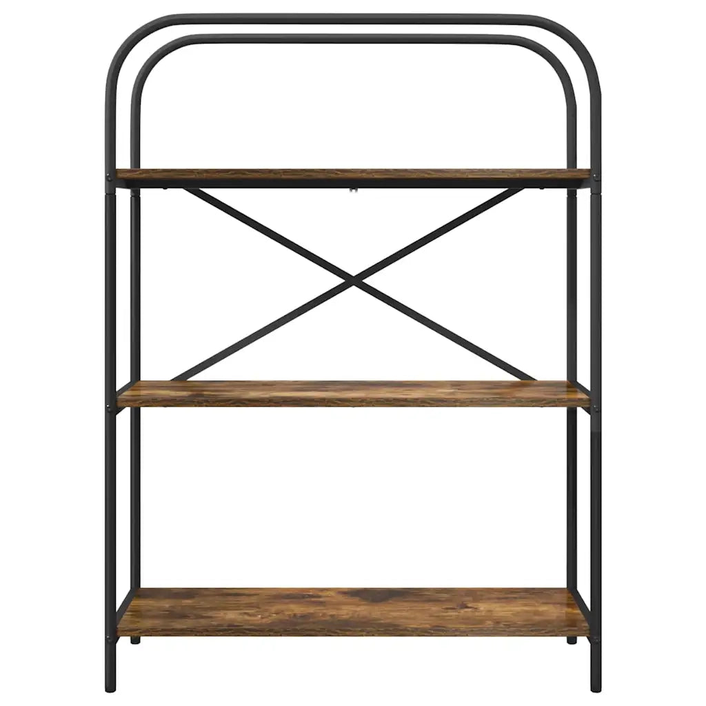 Libreria-Scaffale per Libri-Mobile di Stoccaggio Rovere fum¨¦ 80 x 30 x 109 cm Legno multistrato 124437
