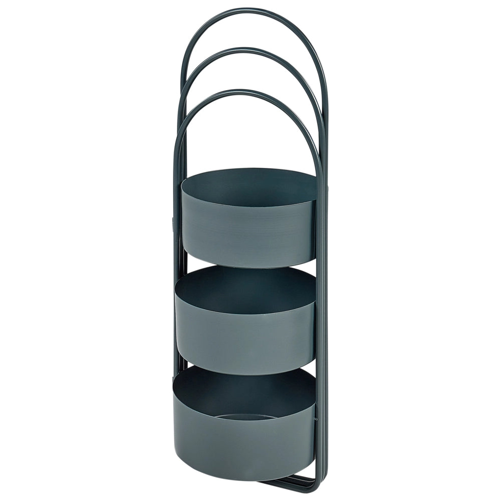 Portapiante per fiori da interno metallo Blu scuro Rotondo 56 x 26 x 75 cm interni ed esterni
