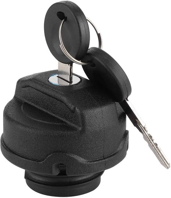 Tappo serbatoio automobile con chiusura - Nero - ABS - Incluso 2 chiavi - Ricambio per auto