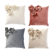 1 Pezzo Cuscino da Divano in Velluto con Bottone e Inserti Tondi 45 x 45 cm 4 Colori