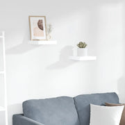 Scaffali a Parete 2 pz Bianco Lucido 23x23,5x3,8 cm in MDF cod mxl 33554