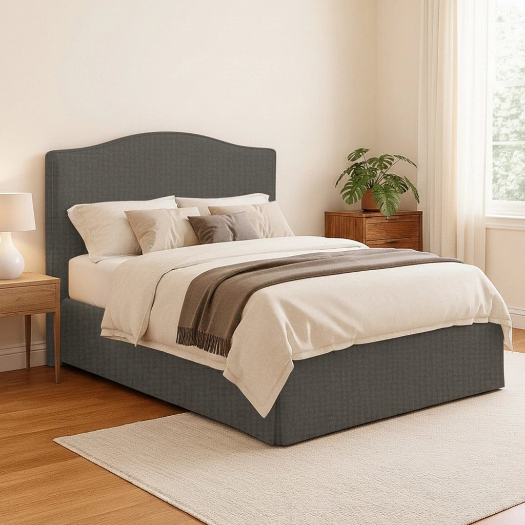 Runcorn, Letto Piazza e Mezza Sfoderabile Made in Italy, Grigio Tortora