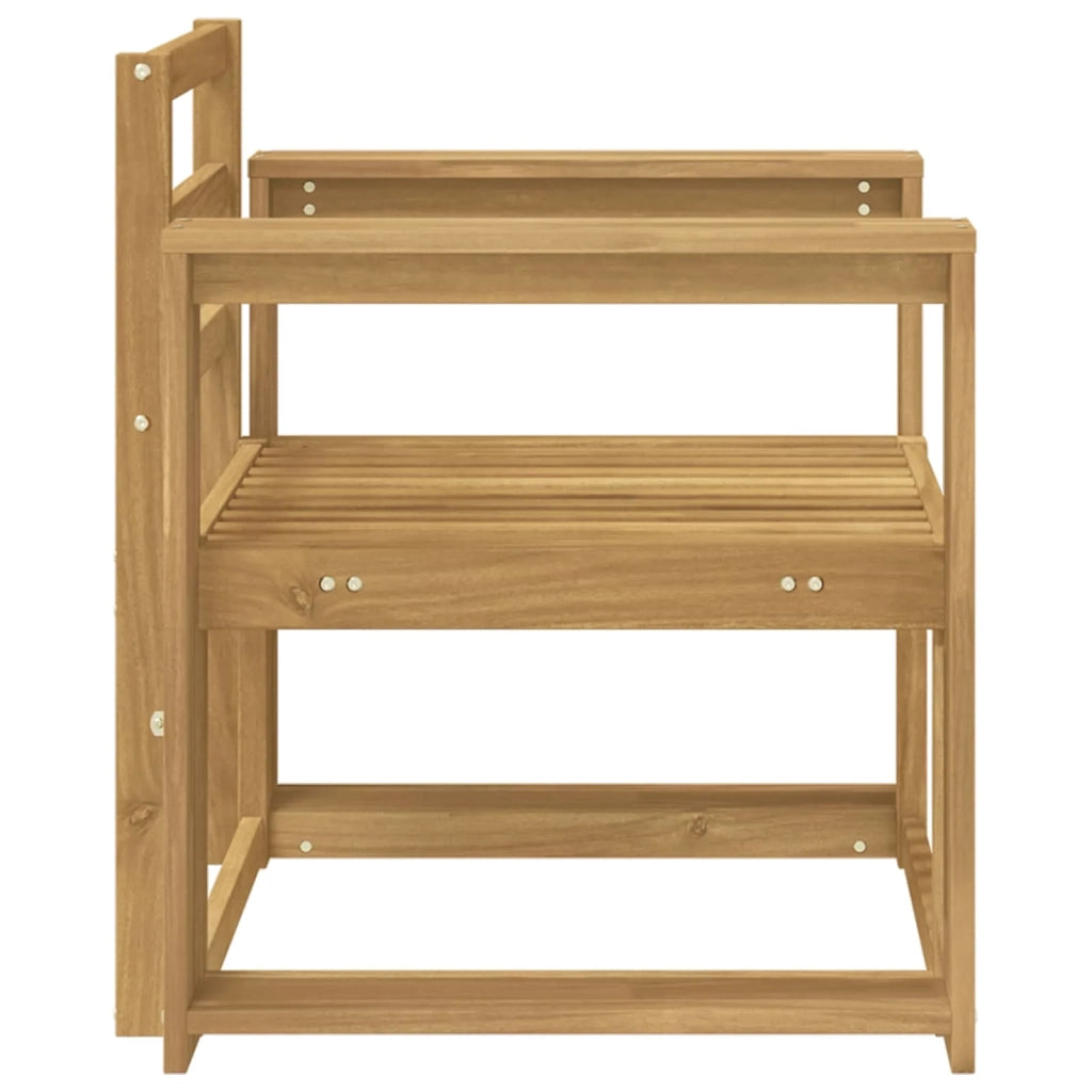 Set di divani da esterno Legno di Acacia Massello Bianco 3438978
