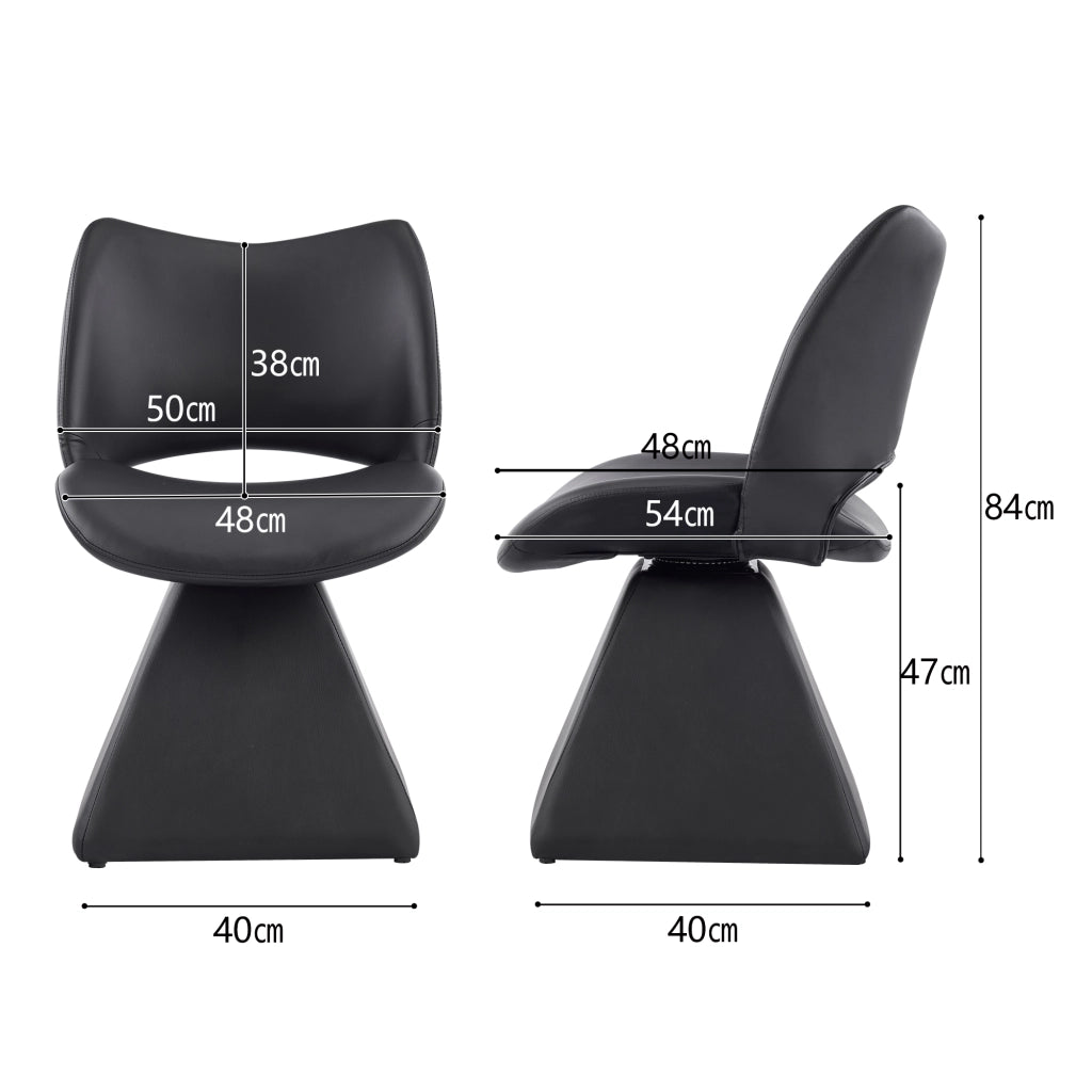 Sedia da Ufficio Girevole Schienale Alto ¨C Xylo ¨C Similpelle Nero, Design Moderno