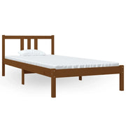 Letto singolo | Letto per adulti | Giroletto senza Materasso Ambra Legno Massello Pino 90x200 cm