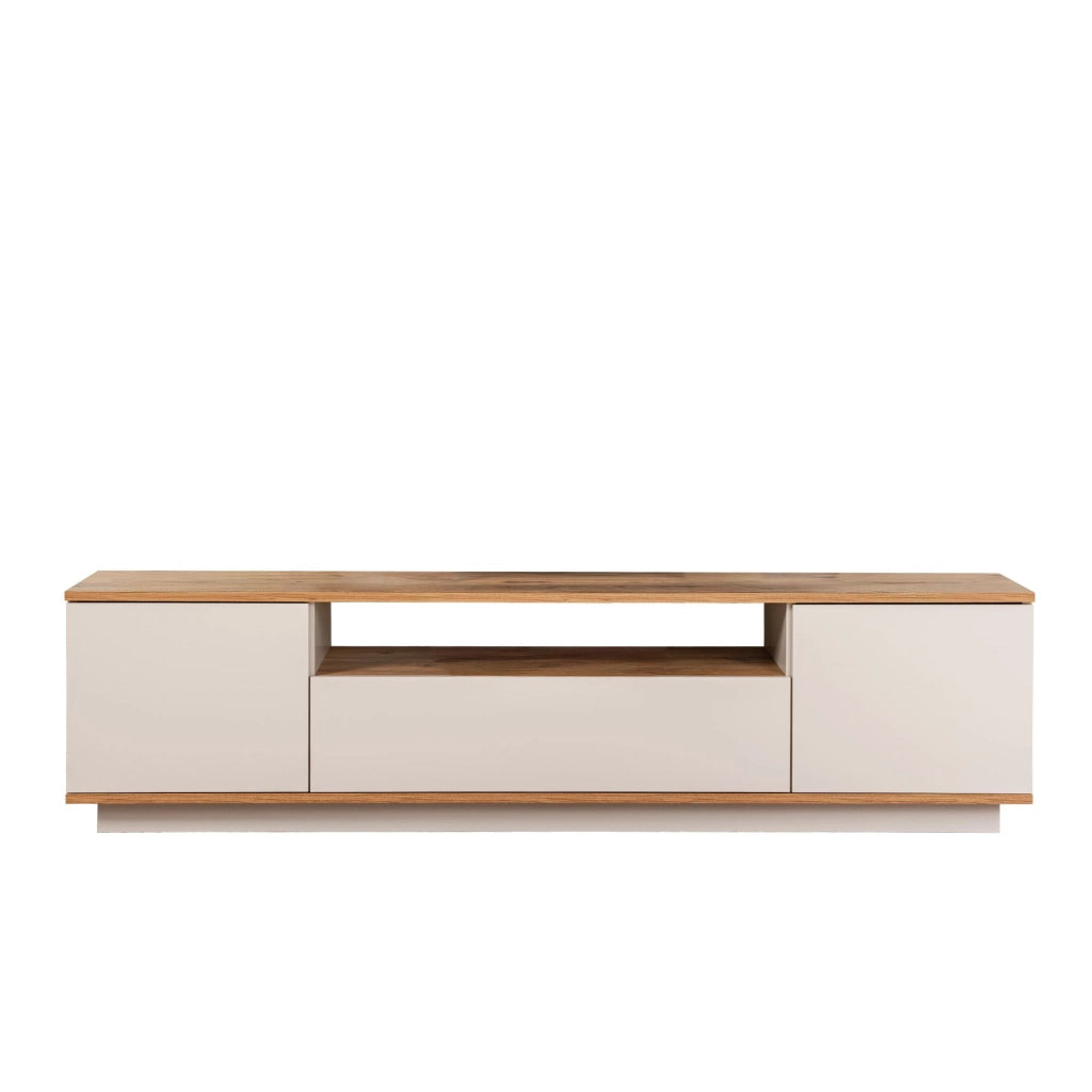 Porta TV in legno "Veramont" - 180 x 44 x 44 cm - Crema
