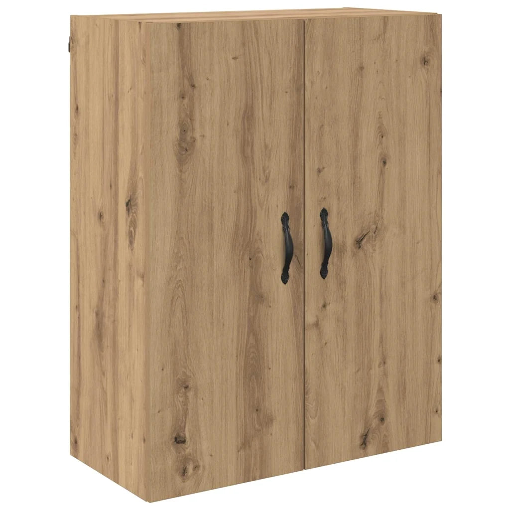 Credenza 2 pcs Rovere artigianale Legno ingegnerizzato e vetro