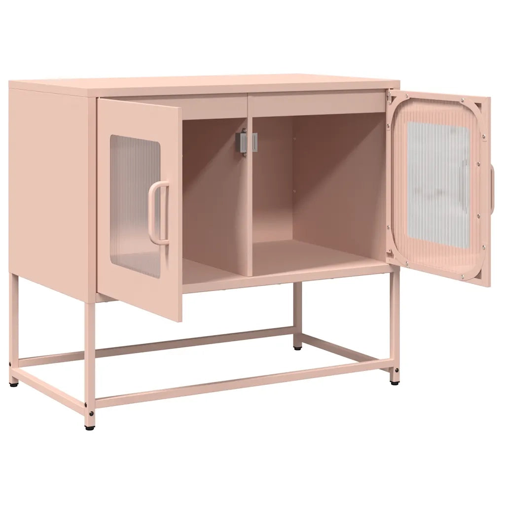 Mobile TV Rosa 68x39x60,5 cm in Acciaio Laminato a Freddo 853333