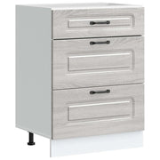 Pensile da cucina | Base da Cucina Kalmar Grigio Sonoma in Legno Multistrato